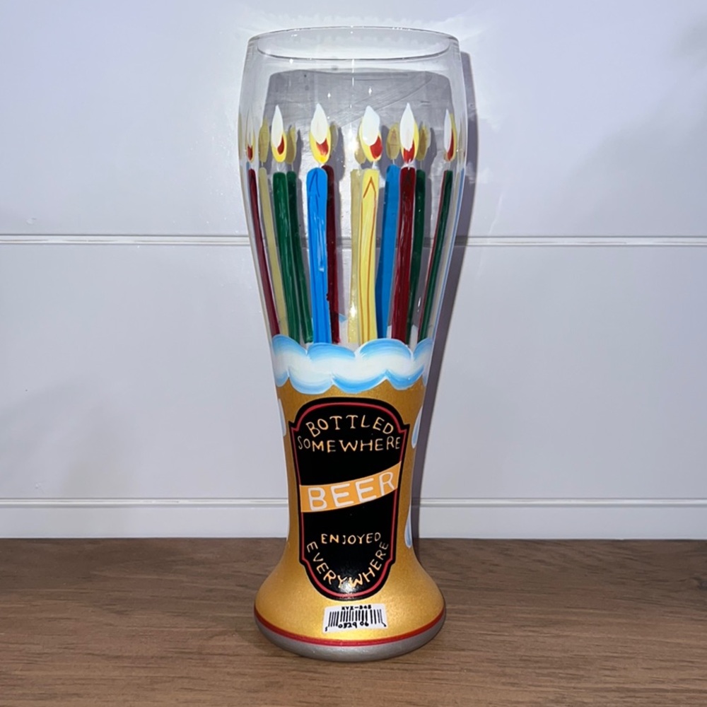 🛍️ 3 for $20 🛍️ - Lolita Hand Painted Pilsner Tall Beer Glass “22 oz - Picture 3 of 7